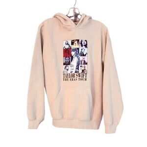 Taylor Swift Eras Tour Beige Graphic Hoodie Midnights Lover Fearless M